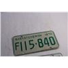 Image 2 : 1968 & 1970 Saskatchewan Farm License Plates