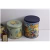 Image 2 : (5) Storage Tins and Vintage Medicine Bottle