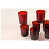 Image 2 : (9) Ruby Glass Wine Glasses