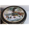 Image 2 : (3) Vintage Currier & Ives Winter Collector Tins, 10" Diameter