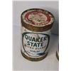 Image 2 : (5) Vintage Quaker State & Esso Oil Tins - Empty