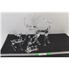 Image 1 : (4) Clear Deer Statues Christmas Decor