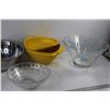 Image 3 : (2) Punch Bowls, (2) Metal Bowls, Tupperware Container, Glass Bowl
