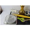 Image 2 : Corn Dish, Pitcher, Vase, Glass Dish, Assorted Kitchenware