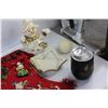 Image 4 : Snowman Decoration, Dish, (4) Stockings, Christmas Cup