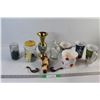 Image 1 : (3) Christmas Mugs, Planter, (2) Jars, Vase, Candle, Misc.
