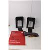 Image 2 : Tablet Holder 9" Long x 6.5" Wide with Bluetooth Keyboard, Bookends, Misc.
