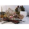Image 2 : (2) Baskets, Wreath, Christmas Ornaments, Misc.