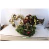 Image 1 : (2) Wreaths & Poinsettia Decor