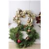 Image 3 : (2) Wreaths & Poinsettia Decor