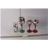 Image 1 : (3) Christmas Wine Glasses and Tumbler