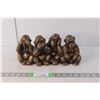 Image 1 : Tuscanart Hear/See/Speak No Evil Brass Monkey Statue - Canada