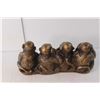 Image 2 : Tuscanart Hear/See/Speak No Evil Brass Monkey Statue - Canada