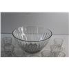 Image 2 : Punch Glass Bowl, Cups and Ladle