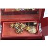Image 4 : Wooden Jewelry Box, Jewelry and Quartz Watch