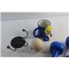 Image 4 : Fallout Mug, 3 lb Dumbbells, Coat Rack. Knife Sheath and Sack