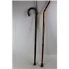 Image 3 : (2) Canes, Wooden & Aluminum, Longest Is 36'' Long