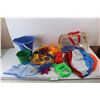 Image 1 : Lot Of Kids Beach/ Sand Toys, (2) Sand Pails, Inflatable Beach Ball, Spiderman Boogie Board, Misc.