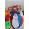 Image 4 : Lot Of Kids Beach/ Sand Toys, (2) Sand Pails, Inflatable Beach Ball, Spiderman Boogie Board, Misc.
