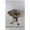 Image 1 : Birdbath Hand Made Concrete Garden Decor w/ Stand 14'' Tall