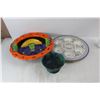 Image 2 : Hebrew Seder Plate, Small Paper Mache Bowl, Frankenstein Halloween Themed Candy Bowl
