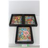 Image 1 : (3) 3D Framed Wall Decor Pieces, Iron Man, Spiderman, Captain America- All 9.5'' x 11.5''