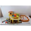 Image 1 : Vintage Fisher Price Parkade Toy w/ Cars & Characters, Misc.