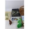 Image 3 : (3) Different Wicker Baskets, Framed Print Of Jesus Christ- 10'' x 11'', Block Of Wet Foam- NIB, Mis