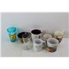 Image 2 : Lot Of (8) Coffee Cups/ Drinking Glasses, Gourmet Village, Adventure Time, Misc.
