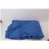 Image 3 : (2) Blankets, Blue Blanket Is- 47'' x 56'', Knitted Afghan Is- 37'' x 78''