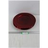 Image 1 : (8) Plastic Red Christmas Charger Plates- All 13'' Diameter
