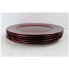 Image 3 : (8) Plastic Red Christmas Charger Plates- All 13'' Diameter