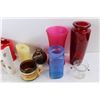 Image 5 : Lot Of Various Vases, Candles, (9) Plastic Drink Straws