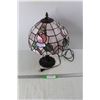 Image 1 : Stained Glass Lamp, 18'' Tall - Powers On