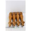 Image 1 : (3) Wooden Furniture Legs- All 16'' Tall