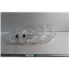 Image 1 : Glass Candy Dishes with Lid, Bowl, Salt & Pepper Shakers and Goblets