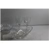 Image 2 : Glass Candy Dishes with Lid, Bowl, Salt & Pepper Shakers and Goblets