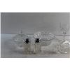 Image 3 : Glass Candy Dishes with Lid, Bowl, Salt & Pepper Shakers and Goblets