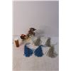 Image 2 : Christmas Lot- Santa & Reindeer Figurine, Tree Decorations, Head Pins
