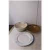 Image 3 : (9) Dishes- Bowls, Platter, Misc.