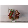 Image 1 : Christmas Lot- Santa Figurine, Candle Holder and  Candle
