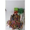 Image 2 : Pile Of Crayons/ Pencil Crayons, Small Hobby Knife Set, Chocolate Tin, Misc.