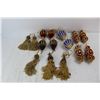 Image 2 : (10) Velvet Like Christmas Tree Decorations, (5) Beaded Decorations