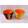 Image 2 : (2) Safety Vest Painted Flower Pots, Mug, Tin With Lid, Skirt