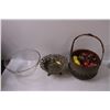 Image 2 : Easter Basket, Glass Bowl With Metal Stand, Bowl, Vase, Star Finder, (2) Trivets, Xbox Magazine, Car