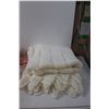 Image 2 : Afghan - 63" x 73"; Bed skirt - Approximately 93" x 84"