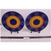 Image 1 : (2) Pier 1 Decorative Plates With Metal Holders 11.5" Dia