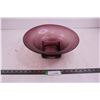 Image 1 : Smokey Purple Glass Centerpiece Bowl 13" Dia