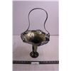 Image 1 : Silver Plated Bridal Basket Vase - 17" Tall