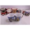 Image 3 : (8) Christmas Themed Coffee Mugs, Floral Christmas Penguins Ornament